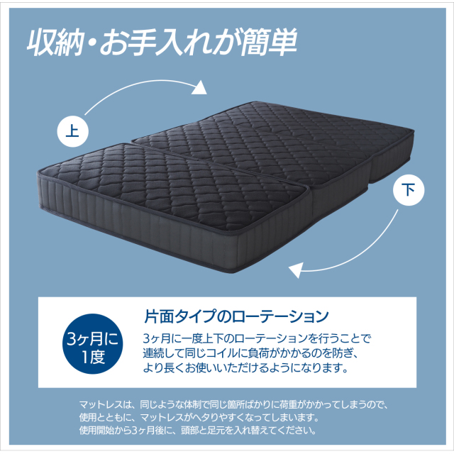 マットレス 三つ折り シングル 85スモールシングル シングルショート 3
