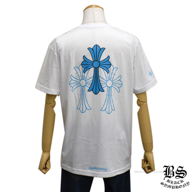 クロムハーツTシャツブルー3セメタリークロスホワイト|クロムハーツ