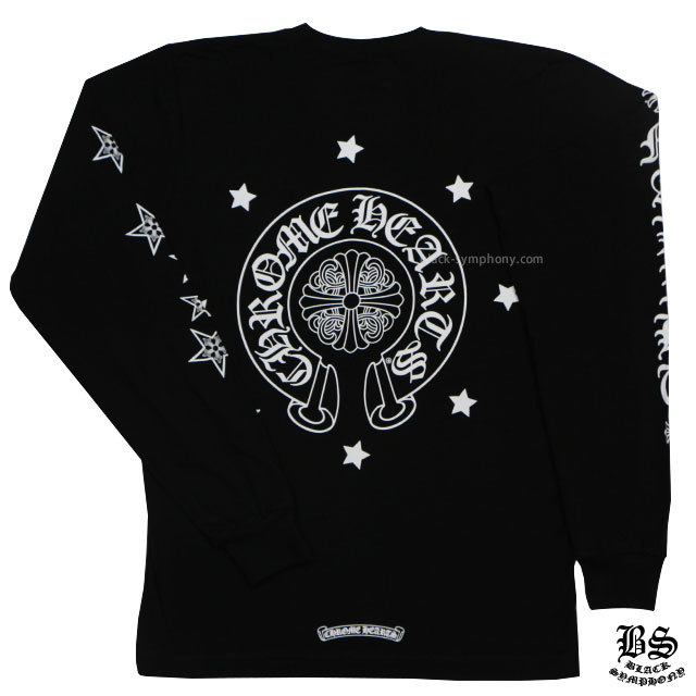 クロムハーツロングTシャツホースシュー&スターブラック|クロムハーツ