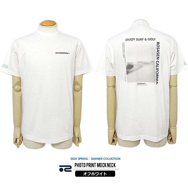 ROSASEN［ロサーセン］PHOTO PRINT MOCK NECK /クールコアバック