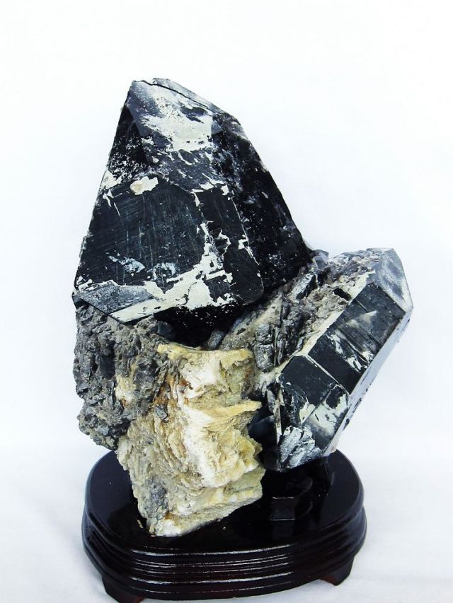 12.9Kg 山東省産 モリオン 純天然 黒水晶 原石 同梱不可 [t728-2434]