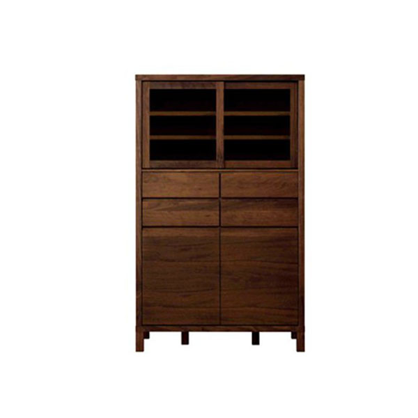 高野木工） CANO 大川家具85 カップボード ハイタイプ ウォールナット