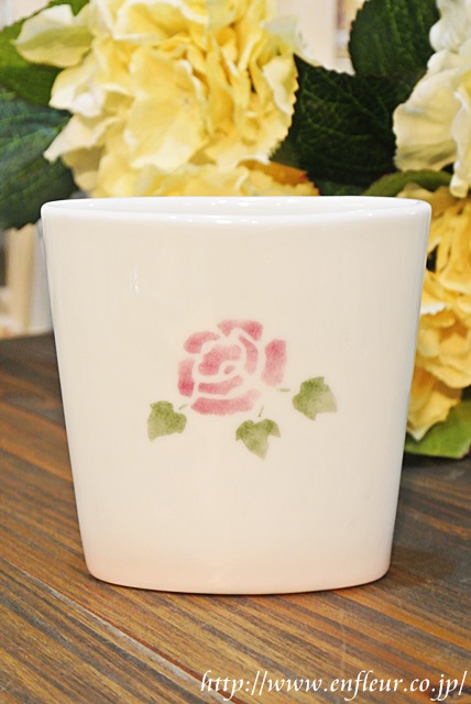 マニー ローズ陶器 ツールスタンド 【マニーと薔薇の雑貨のアンフロール】