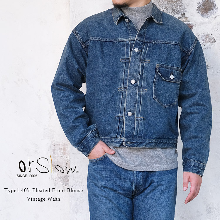 orSlow オアスロウ 03-6011-84 Type1 40's Pleated Front Blouse