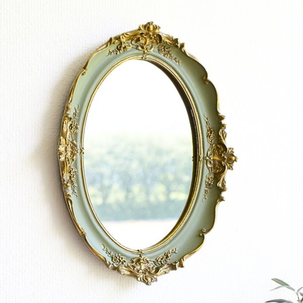 壁掛けミラー 鏡 ウォールミラー おしゃれ アンティーク調