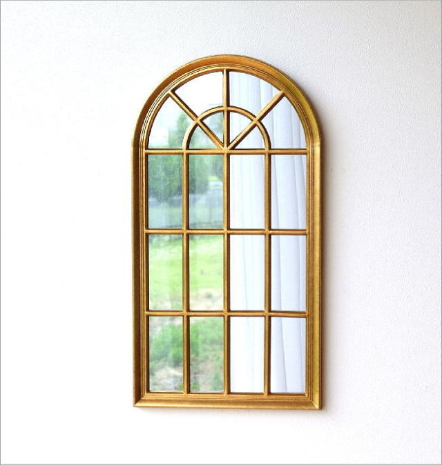 鏡 壁掛けミラー 壁飾り おしゃれ アンティークゴールド エレガント
