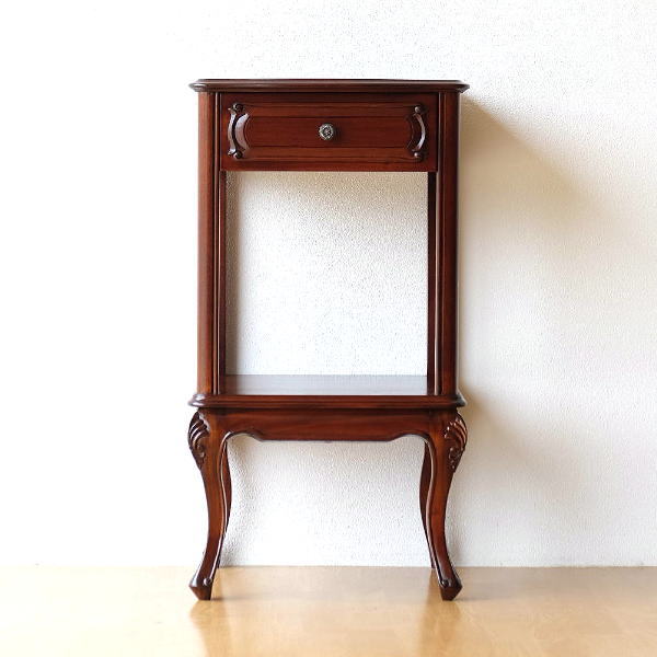 コンソール マホガニー 花台 無垢材 木製 アンティーク 天然木