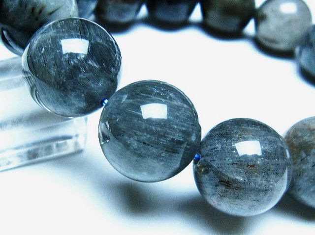 パワーストーン 天然石 トルマリンルチルブレスレット 17mm [T702-6286]
