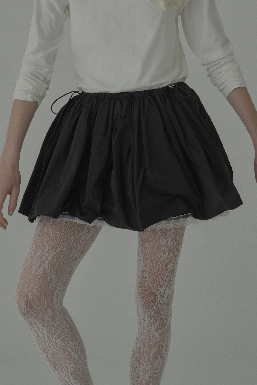 HONEY MI HONEY｜taffeta layered drape mini skirt｜タフタレイヤード
