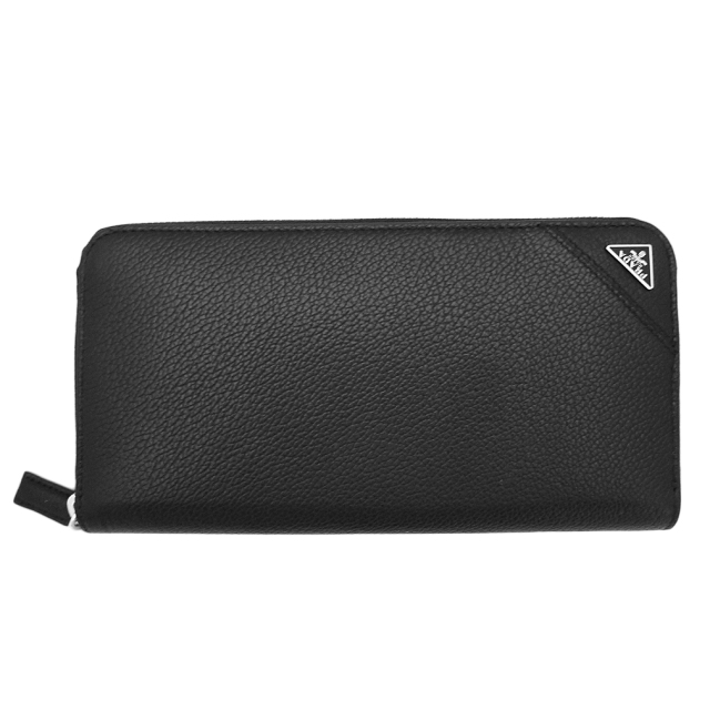 PRADA プラダ 長財布 ブラック チェリー ジッピー ラウンド 美品PRADA