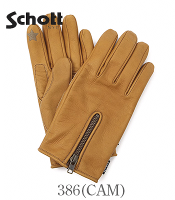 Schott ショット レザーグローブ|手袋|COW HIDE|スマホ対応『ZIP