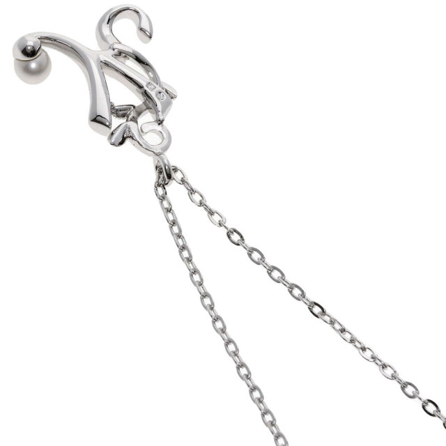 MIKIMOTO ミキモト イニシャル K アコヤパール 真珠 ネックレス