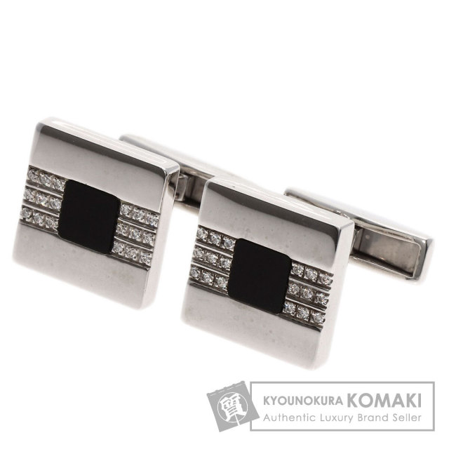 BVLGARI ブルガリ カフス シルバー 天然石 オニキス スクエア BVLGARI