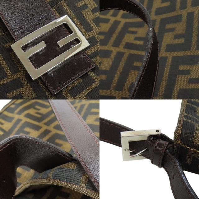 FENDI フェンディ ズッカ柄 ショルダーバッグ キャンバス レディース