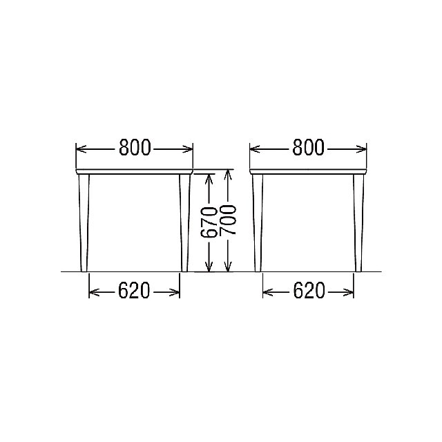 ダイニングテーブル800｜オフィシャルショップ｜カリモク60