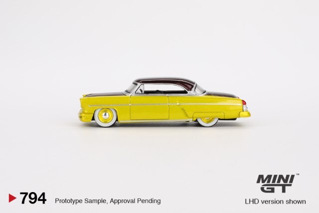 TSM ミニGT 1/64 リンカーン カプリ ホットロッド 1954 ライムイエロー