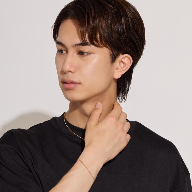 ブレスレット チェーン レディース メンズ ゴールド 18金 k18 フィガロ