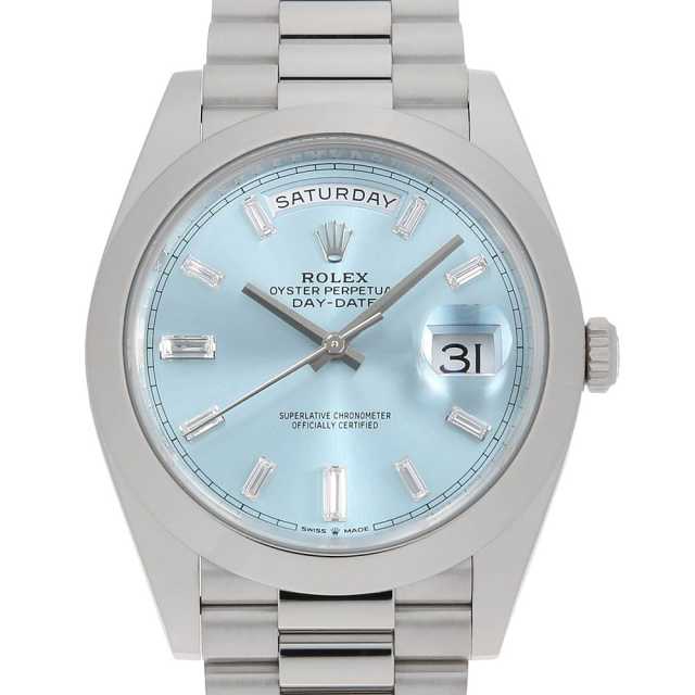 228206A アイスブルー ROLEX（ロレックス）デイデイト40 10Pバゲット