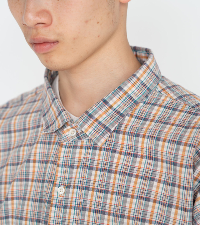 SUGS413 nanamica Cotton Silk Euro Check Shirt ナナミカ コットン