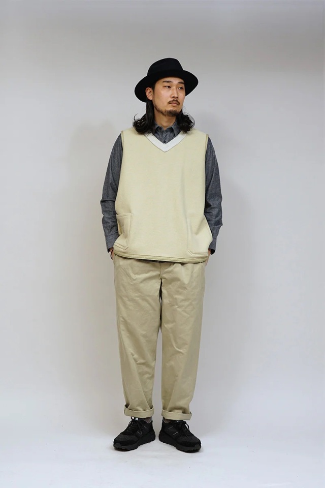 80490050022 Nigel Cabourn OFFICERS PANT - WEPON ナイジェルケーボン