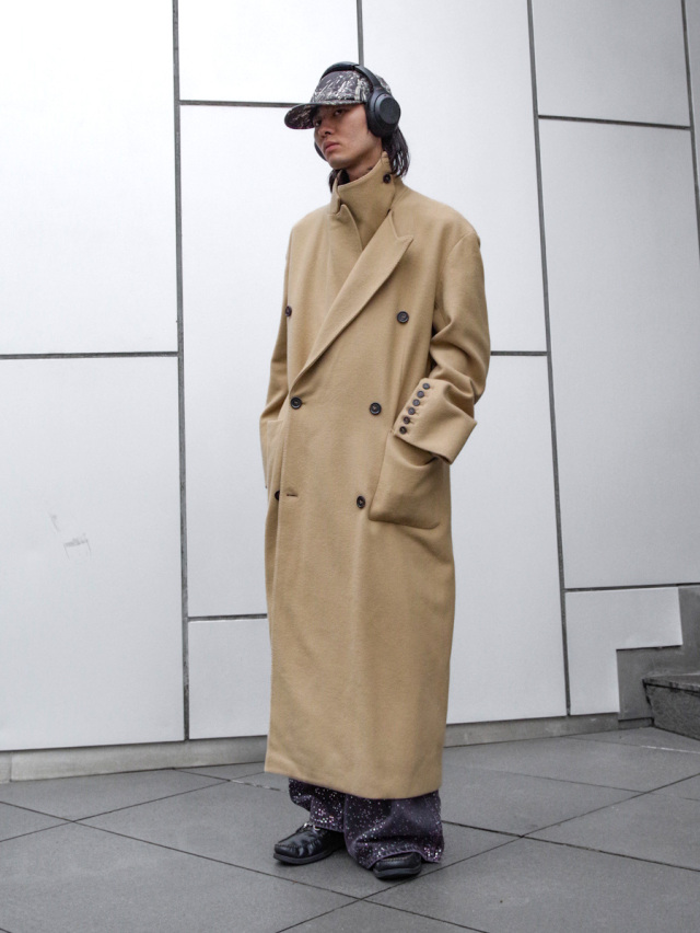 MASU 24AW BAT COLLAR OVERCOAT サイズ44 MASU 24AW BAT COLLAR