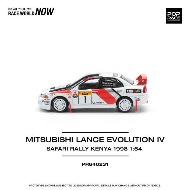 POP RACE 1/64 三菱 ランサー エボリューション IV 1998 サファリ