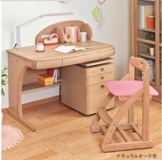浜本工芸 学習机 No.89 (110) 天板ナラムク21mm厚 5点セット 【送料無料】