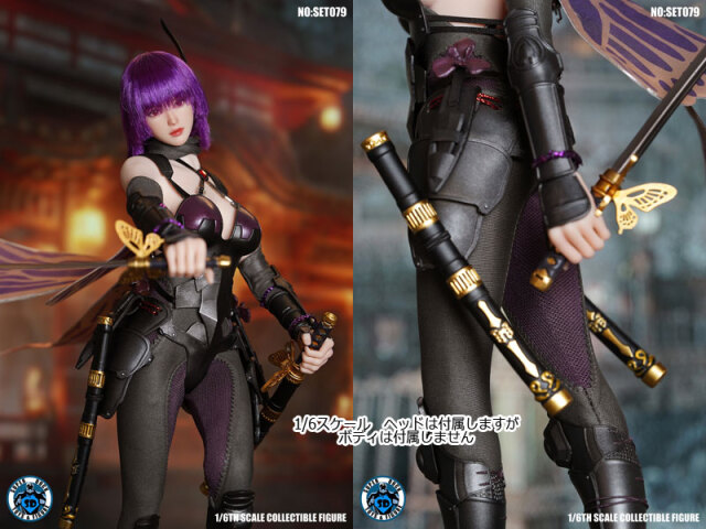 SUPERDUCK】SET079 蝶女忍者 美少女 1/6スケール 女性ヘッド