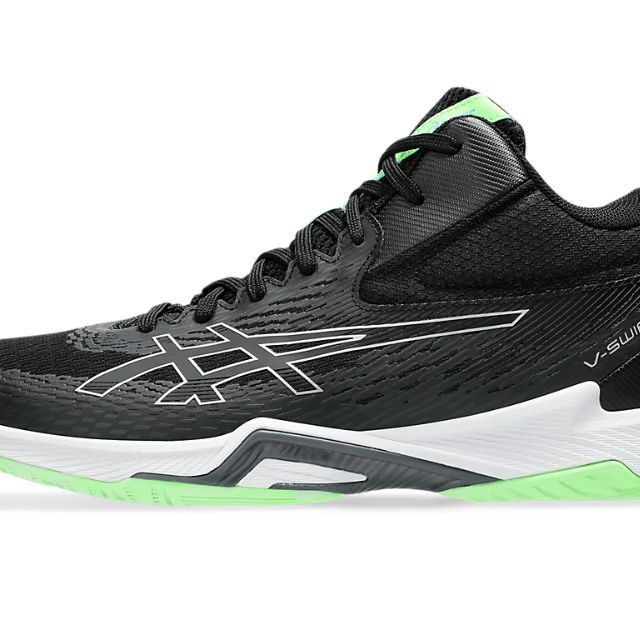 ASICS バレーボールシューズ ブラック/ライム ASICS バレーボール