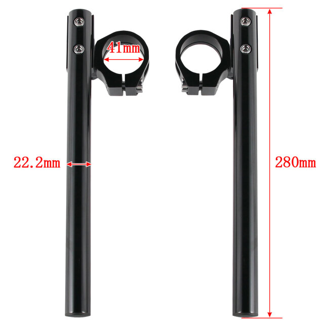 汎用 セパレートハンドル 41mm 41パイ セパハン キット ブラック 黒