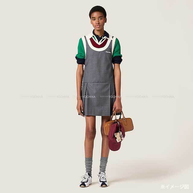 Miu Miu ミュウミュウ ワンピース プリーツ グリザイユ ミニドレス