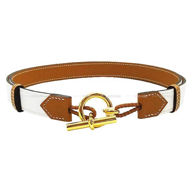 HERMES エルメス ベルト バボード 24 リバーシブル ゴールド/白