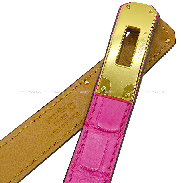 HERMES エルメス ベルト ケリーベルト18 ローズショッキング
