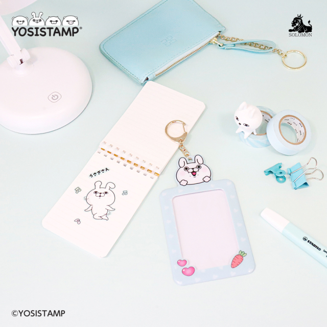 ヨッシースタンプ フォトカードキーホルダー うさぎさん4580586480534