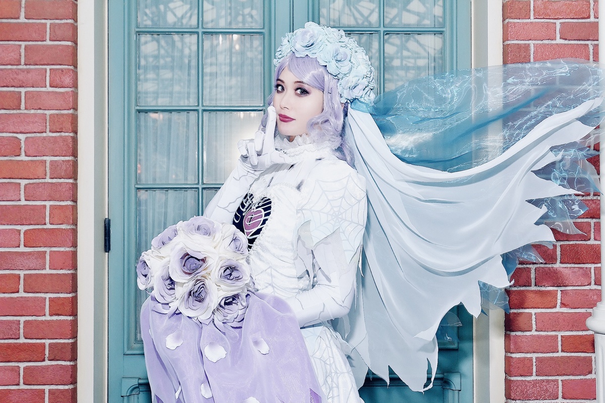 ゆき様 dハロ スプーキーboo 花嫁ダンサー 衣装 仮装 ウィッグ 花束