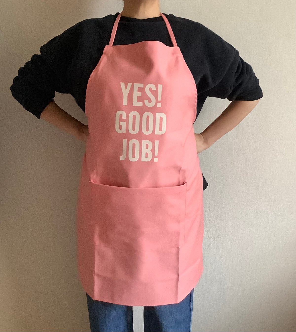 ✴️[新発売]DR(PK)2 ”YES！GOOD JOB！“ APRON (生成りロゴ)P