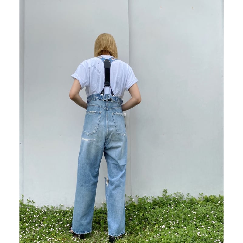 HOLIDAY「DAMAGE DENIM SUSPENDER PANTS」 | gouter