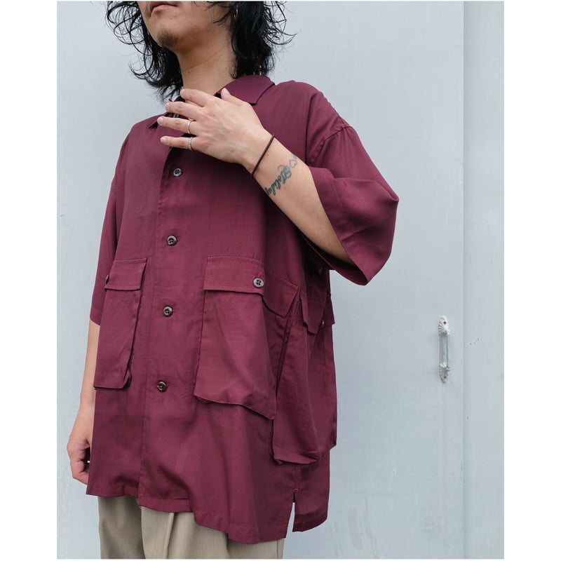 TENBOX「DRUG DEALER SHIRT」burgundy. | gouter le