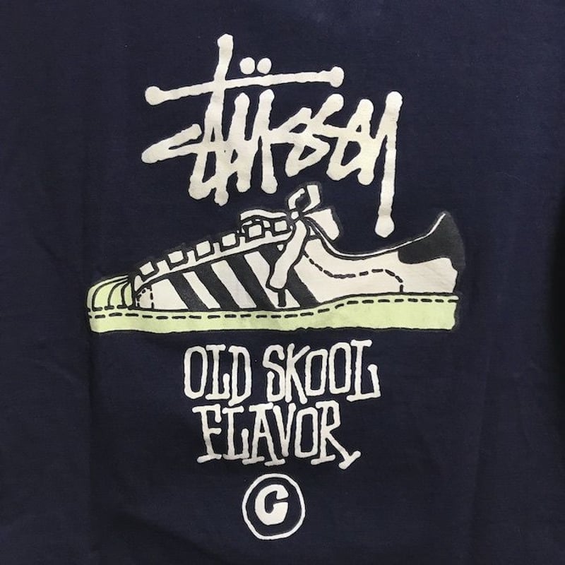 USED】90'S STUSSY OLD SKOOL T-SHIRT | KONBINI
