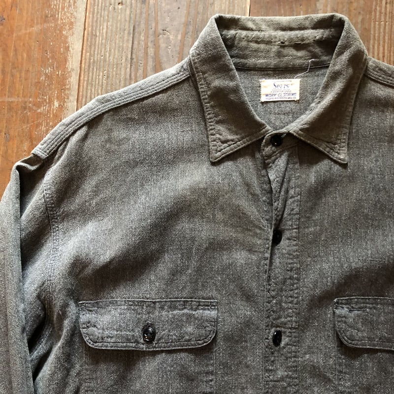 60's Sears L/S ブラックシャンブレー | CUSTOM FEVER