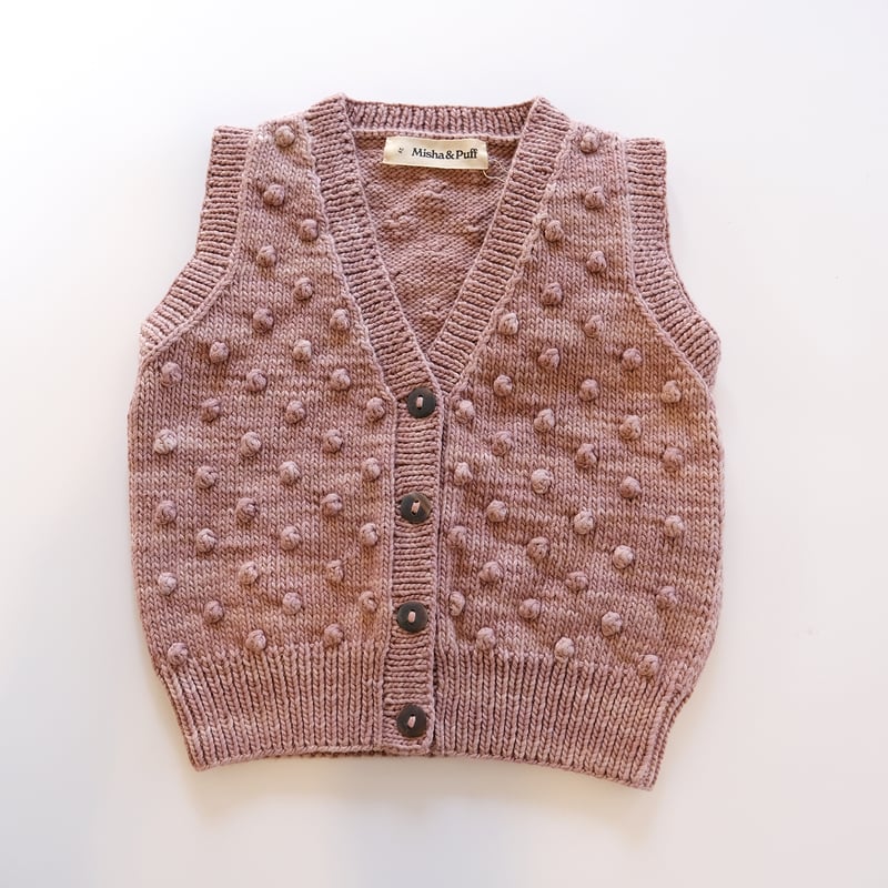Misha & Puff / Auggie Popcorn Vest - Plum Petal