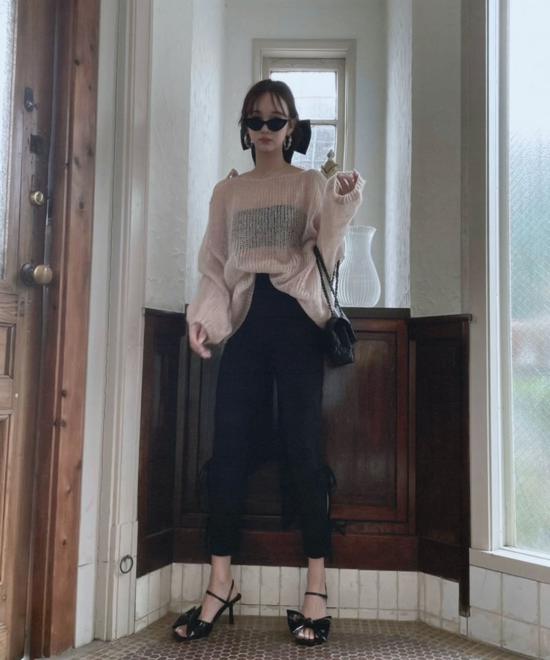 リボンクロップドパンツ/Ribbon Cropped Pants | FICTION TOKY