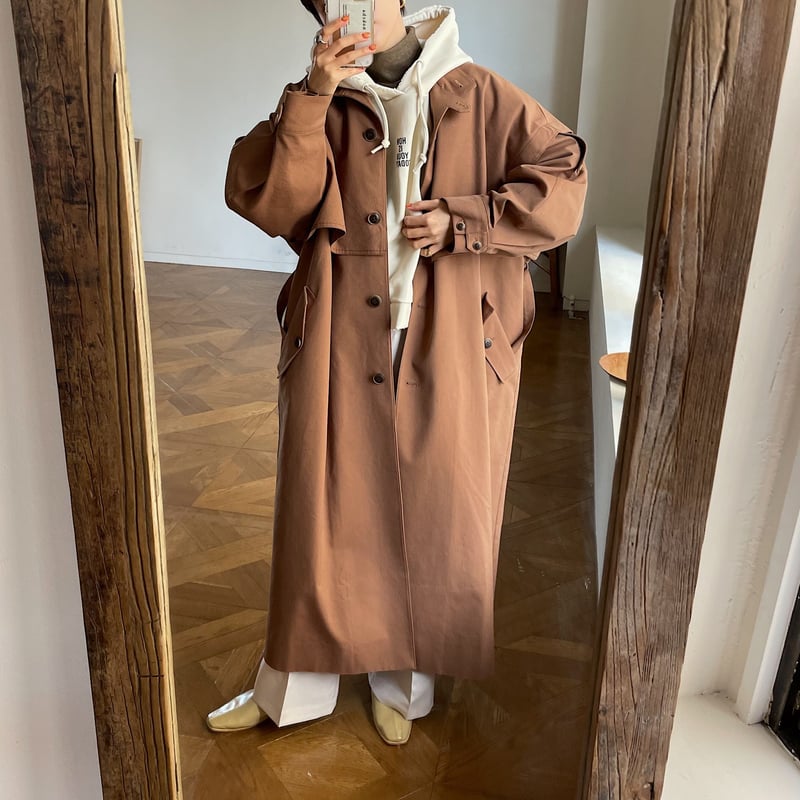 nokcha original】2way quality over trench coat/