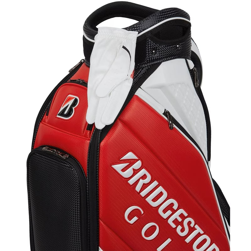 ルーニーボーイBRIDGESTONE GOLF キャディバッグ 黒赤 BRIDGESTONE