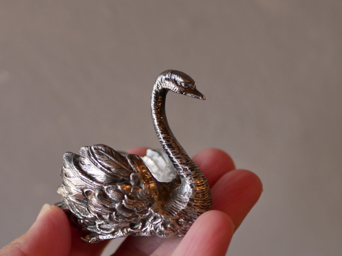白鳥の小物入れ フランスアンティーク ブロカント | mamantique