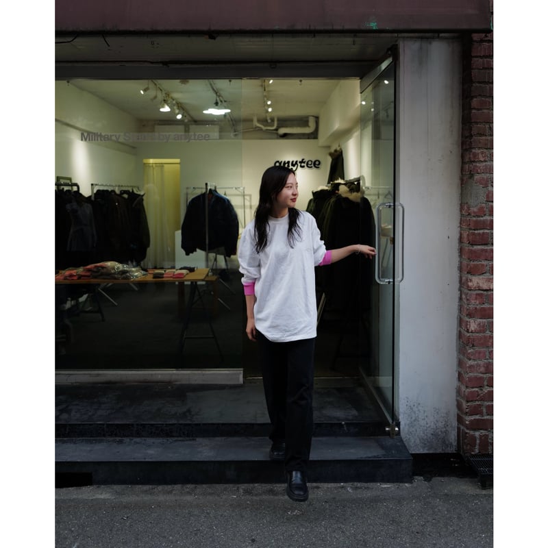 4月18日再販 [anytee classics] Pink Dyed Long Tee |