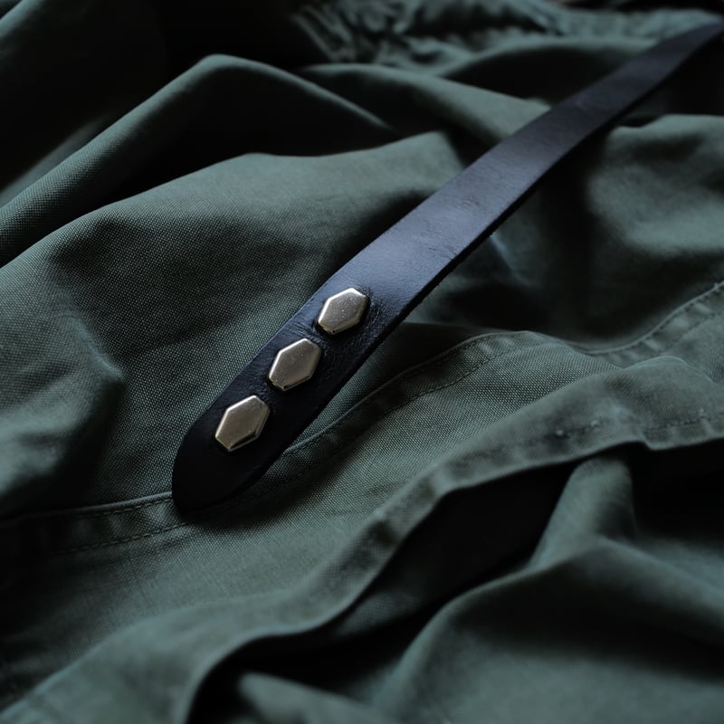 anytee classics] Narrow Long Belt_Black Black
