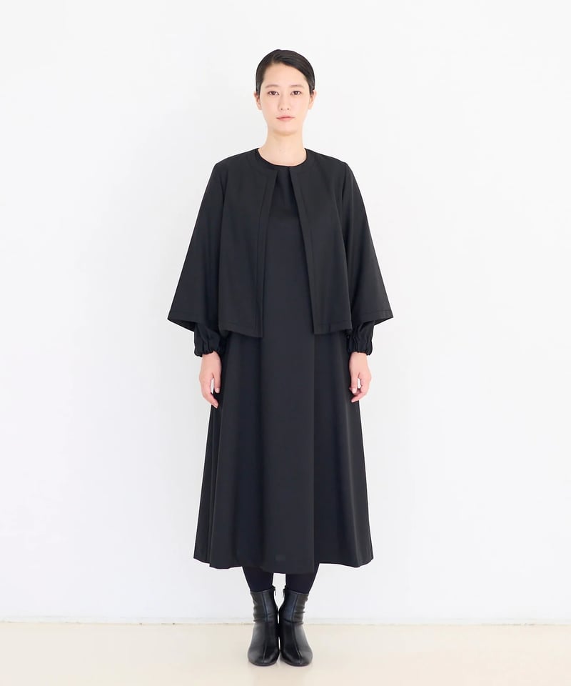 24FW KHOKI ノーカラー フリンジ ウールジャケット 2 ブラック 24FW KHOKI ノーカラー フリンジ ウールジャケット 2 ブラック - メルカリ