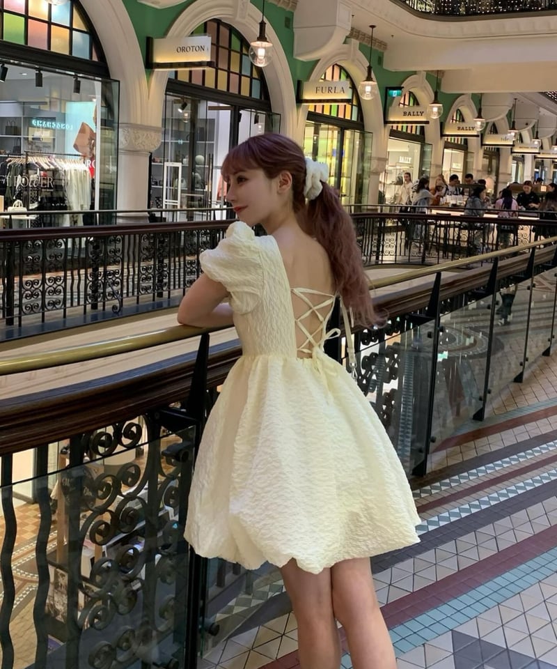 ワンピース Treat urself dot tulle docking one-piece Ballerina dot