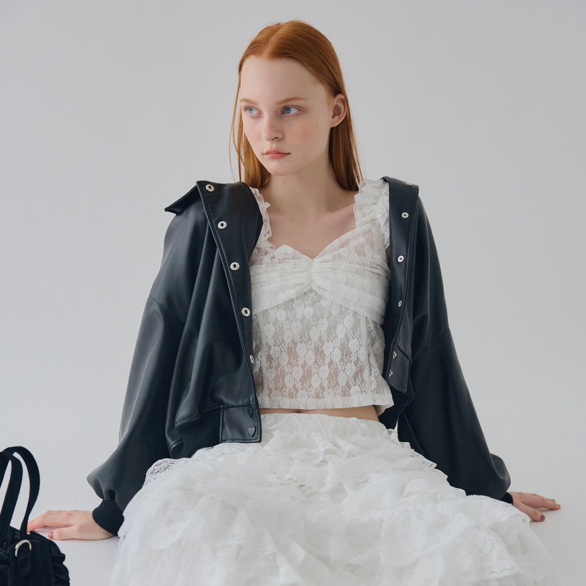 maison celon / frill tulle bustier ビスチェ